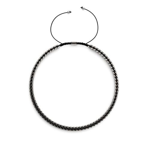 Schwarz x Silber | Gaia Weizenkette | Choker Halskette
